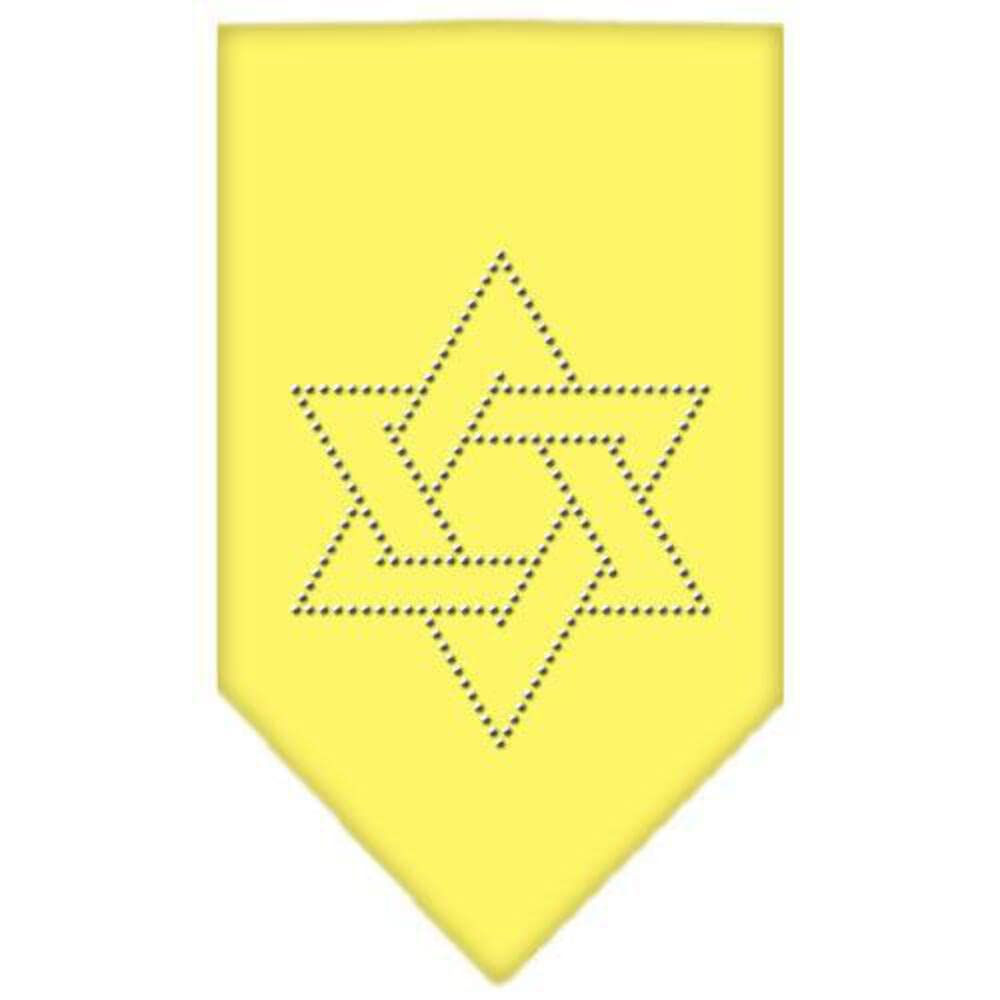 Mirage Pet Products Star of David Rhinestone Bandana, Small, Yellow