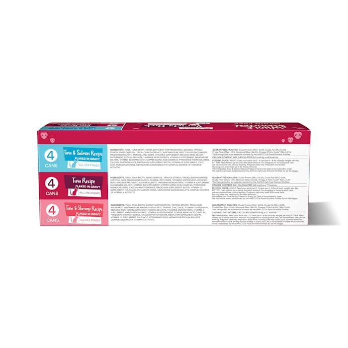 WholeHearted Grain Free Maritime Delights Flaked Wet Cat Food Variety Pack for All Life Stages 2.8 oz.