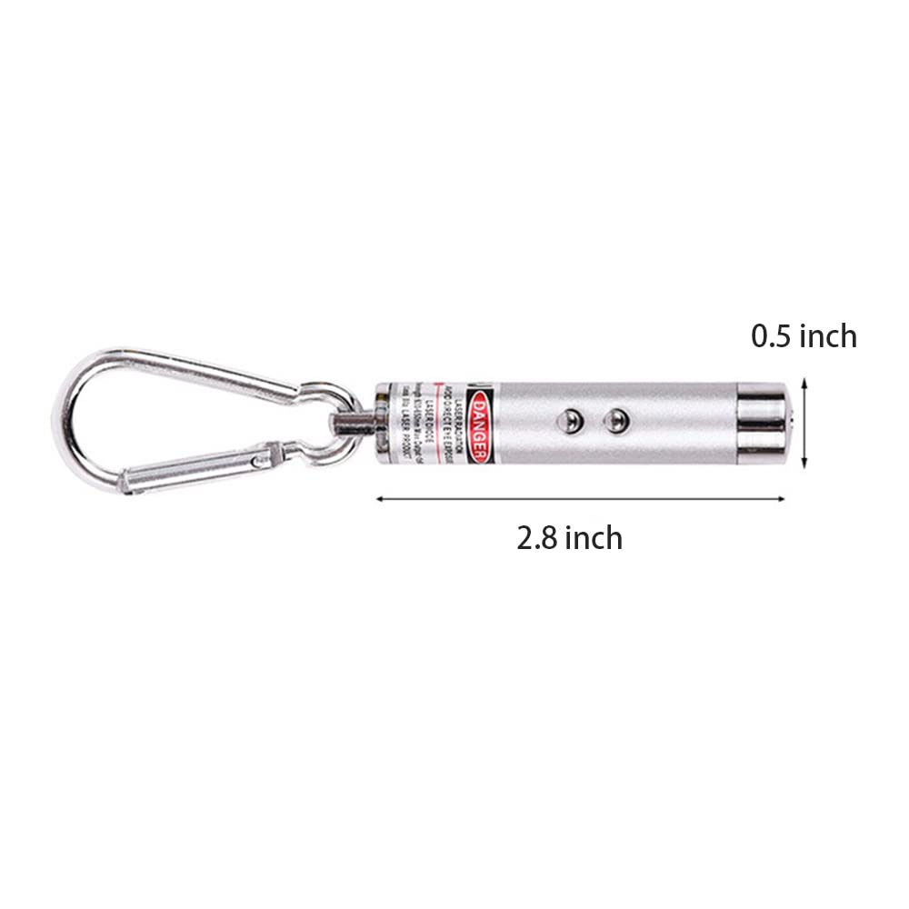 CHUQIANTONG 6PCS Mini Red Laser Pointer Cat Toy Interactive Training Tools White LED Torch Light Pet Supplies