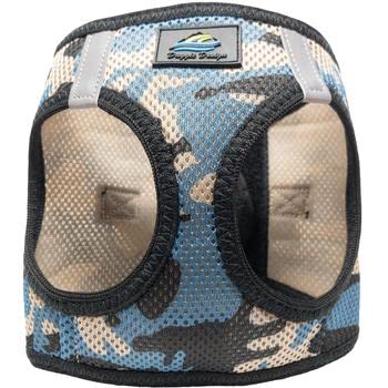 Doggie Design No Choke Dog Harness - Simple Step-In And Go Dog Vest For Small, Medium, And Large Breeds - Breathable Mesh Polyester Pet Harness - Blue Camo - 2Xl/3Xl