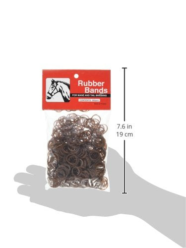 Partrade 245913 222695 Rubber Braid Bands, Brown, 5'