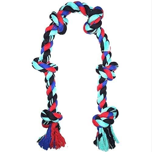 Kittupet Attractive Cotton Poly Mix 6Knot Dog Rope Toys For Adult, Small & Medium Dogs For Teething Suitable For Large Breed Ag