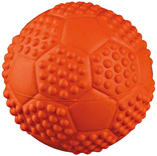 PSK PET MART Sport Ball Natural Rubber Toy with Sound for Pet Dog/Cat, 7 cm