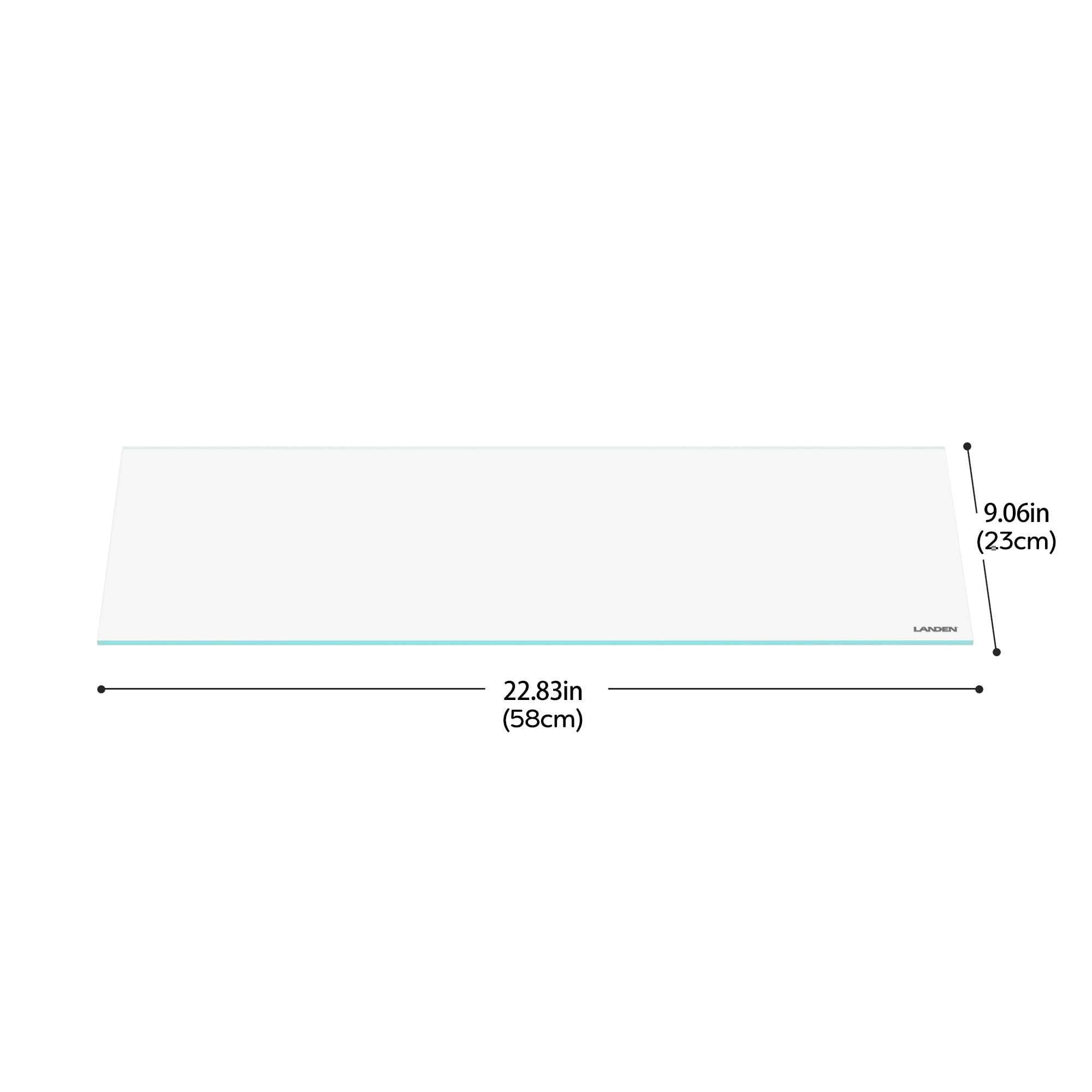 Landen 4Mm Thick Clear Glass Aquarium Lid,Includes 4 Clips For Secure Placement, 580 X 230Mm,(22.83X9.06 Inches) For 583-585Mm I