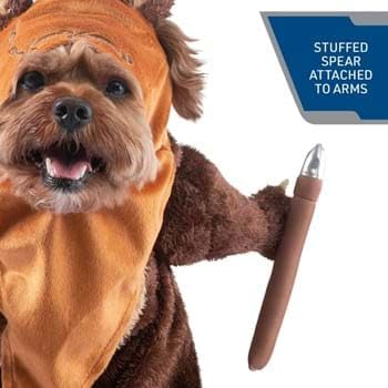 Jazwares Endor Ewok Pet Costume, L Size, Brown, Polyester, Model JWC1224LG