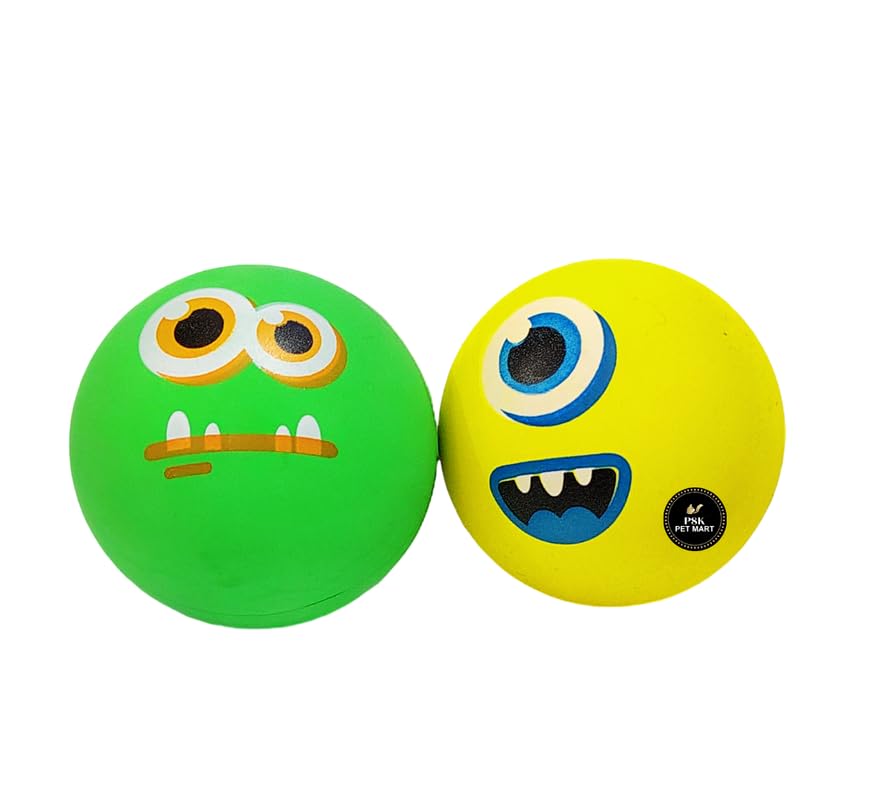 Psk Pet Mart Mini Bounce Dog Balls  Premium Rubber Dog Balls For Puppy Dogs (45Mm) ChewResistant Rubber Pet Toy Ball Pack Of 2
