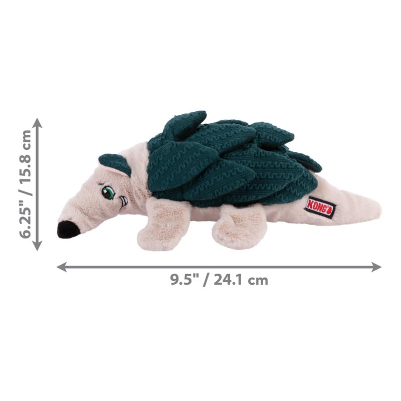 KONG Layerz Forage - Crackle Material with Plush Pockets for Treat Dispensing - Dog Toy (Armadillo)