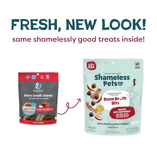 Shameless Pets Dog Training Treats Bacon/Apple and Chicken/Peanut Butter - Natural and Soft Puppy Treats with Collagen - Medium