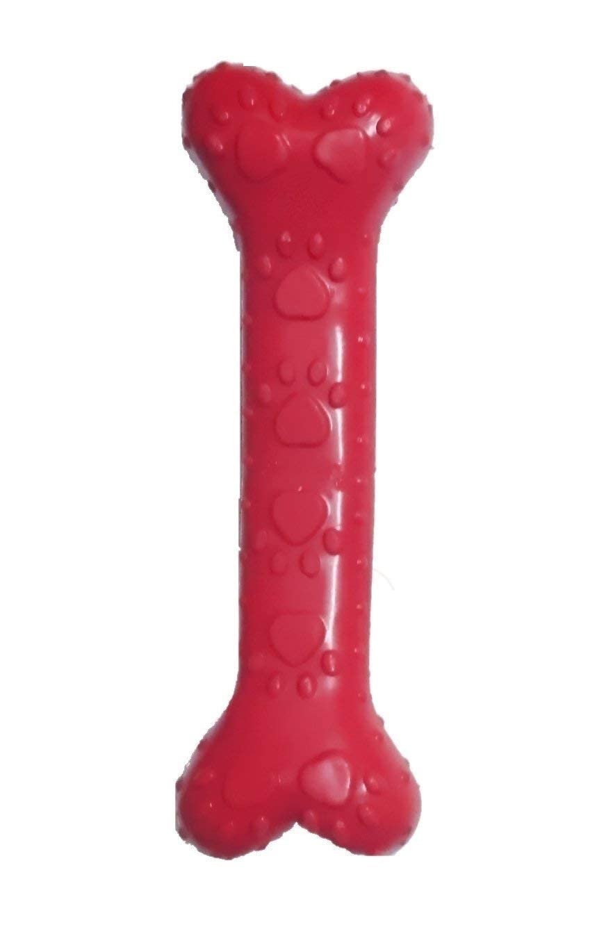 Jinitash Natural Rubber Dog Chew Bone Toy, Puppy/Dog Teething Toy (Medium)  5 Inches