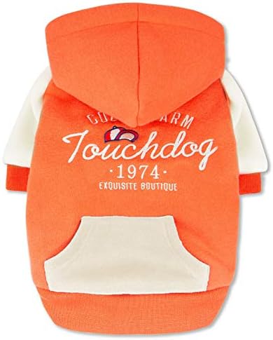 Touchdog Heritage Softcotton Fashion Dog Hoodie  Large/Orange