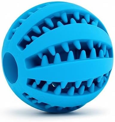 RoverPets Nontoxic Bite Resistant Teething Toys Balls for Small/Medium/Large Dog and Puppy Cat, Dog Pet Food Treat Feeder Chew T