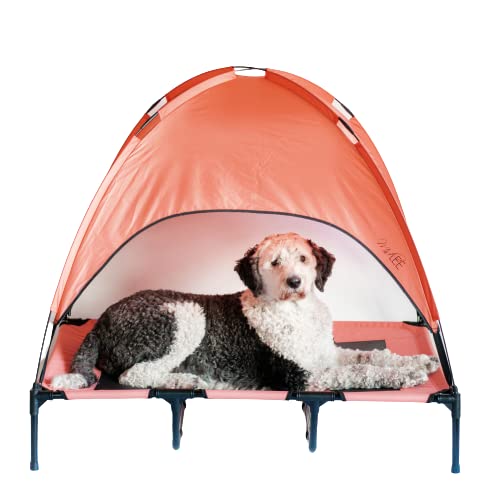 Midlee Salmon Dog Cot With Canopy (36' X 48')