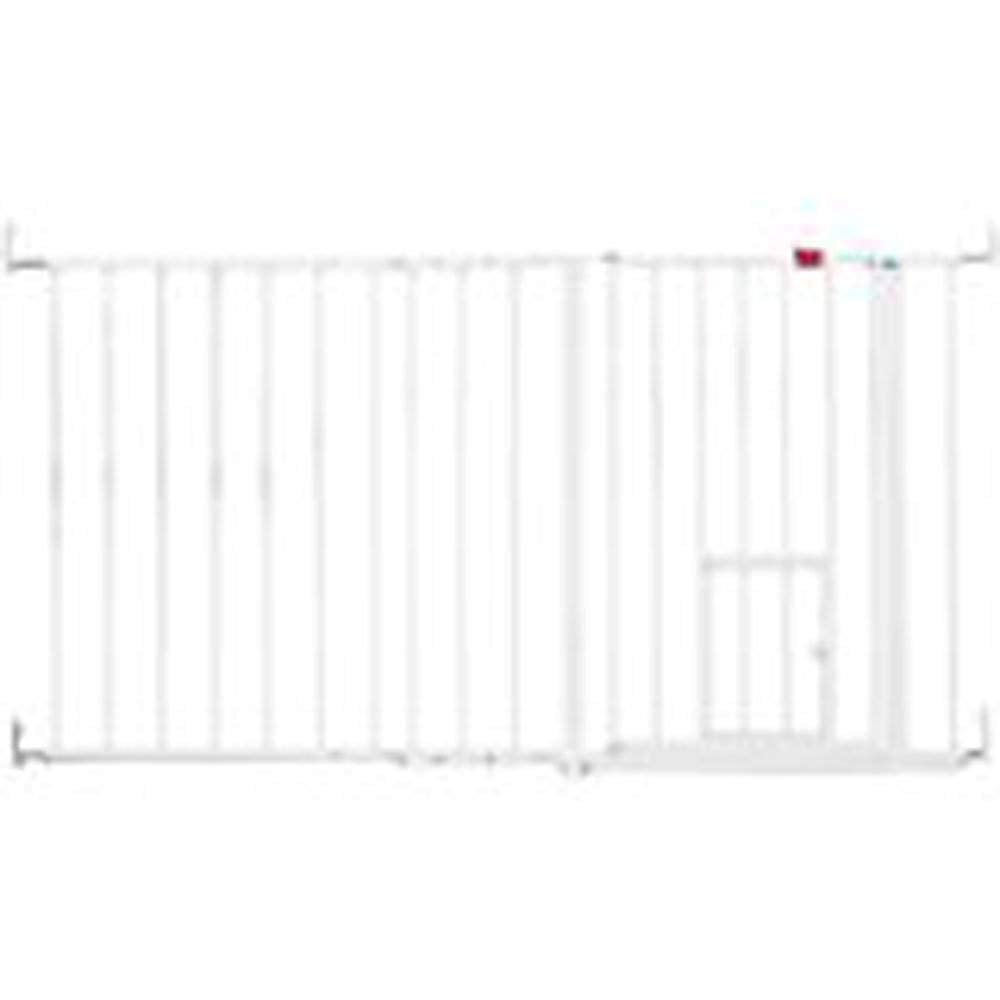 Carlson 76 Inch Wide Flexi Configurable Walk Through Pet Gate,Off-white