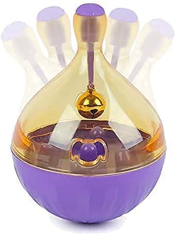 Bohobark Dog & Cat Tumbler Treat Ball Toy  Interactive Slow Feeder Food Dispenser Puzzle Toy For Dogs & Cats, Iq Training Treat