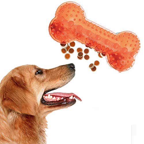 Rvpaws 18 Cm Long Natural Rubber Bone Cum Treat Dispenser Cum Chew Toy For Puppies & Dogs (Stress Reliever/Teething Toy/Pet Trea