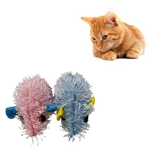 Woofy 2 Pcs Colorful Beautiful Cat Mouse Toy