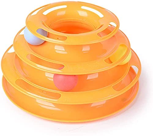 Psk Pet Mart Cat Toys Tower Of Tracks 3 Layer Cat Tower Cat Toy Cat Toy Tower Of Tracks Roller (Colourful)