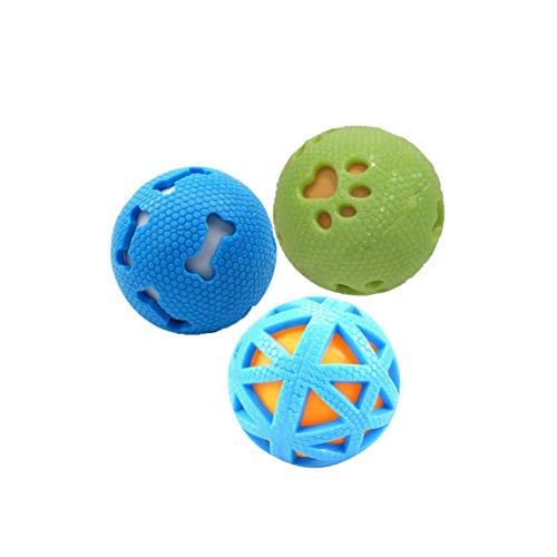 Pet Guard Combo Of 3 Squeaky Interactive Ball Toy For Dog/PuppySmallMulticolored