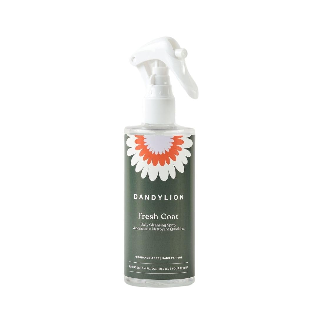 Dandylion Fresh Coat No Rinse Dog Shampoo | Waterless Daily Cleansing Spray for Clean & Fresh Coat | Gentle & Cruelty-Free Dry S