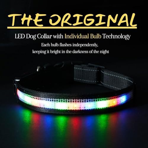 Led Dog Collar, Usb Rechargeable Light Up Dog Collar Lights, Light Up Glowing Waterproof With Remote Collars For Dogs