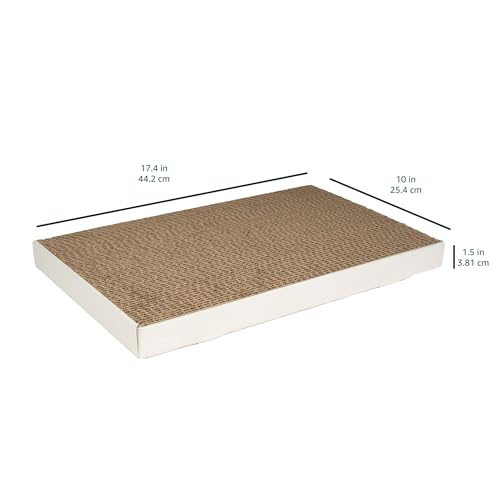 Amazon Basics Corrugated Cardboard Cat Scratchers, 4 Pack, White
