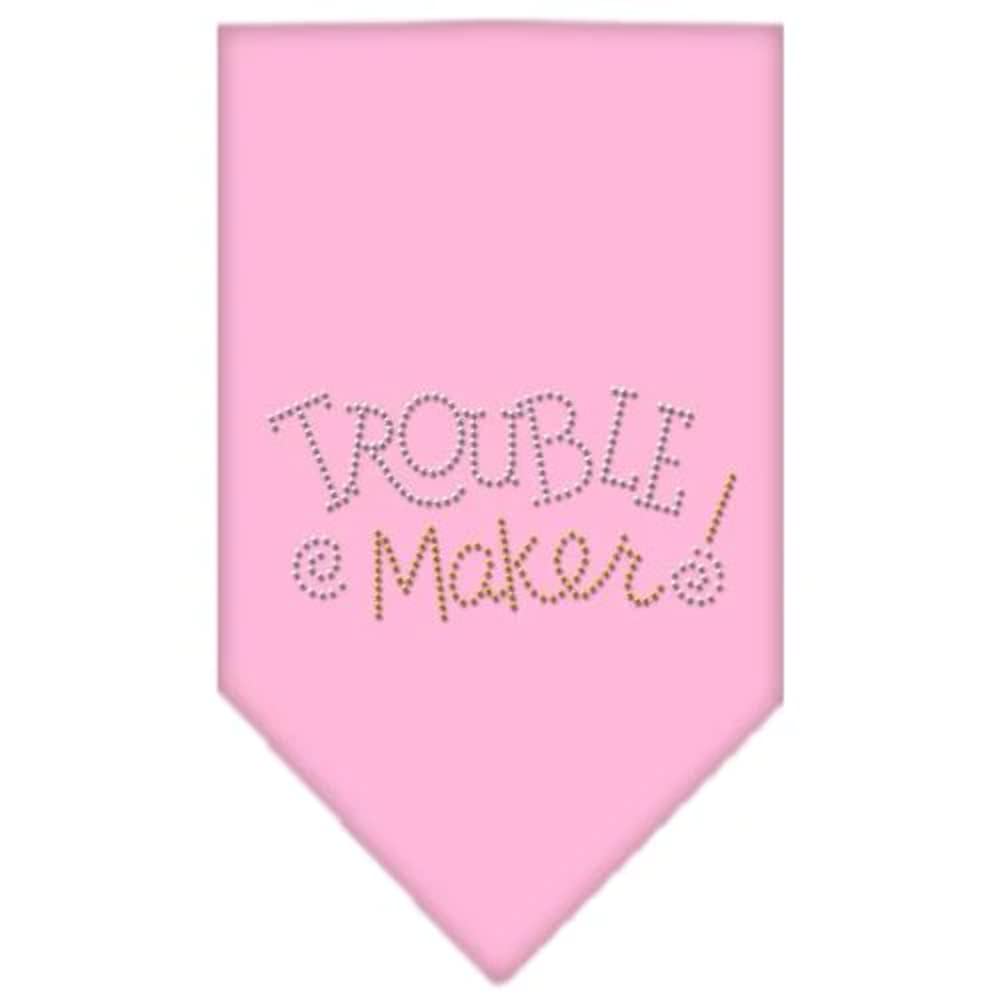 Mirage Pet Products Trouble Maker Rhinestone Bandana, Small, Cocoa