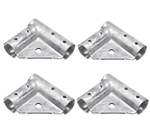 Plum Fittings 1 3/8' X 1 3/8' Chain Link Fence Top Gate Corner | Pressed Steel Top Gate Corner | Top Gate Elbow | Pack Of 4