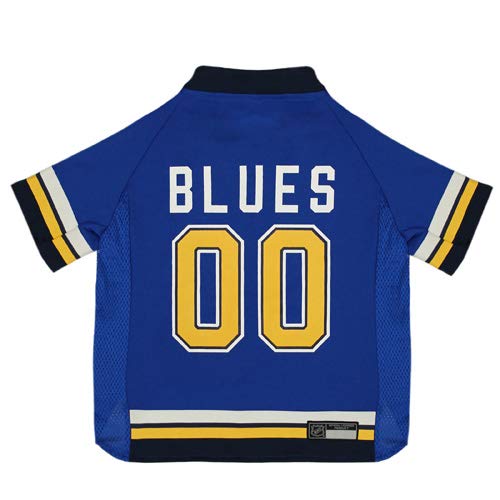 Pets First NHL St.Louis Blues Jersey for Dogs & Cats, X-Large. - Let Your Pet Be A Real NHL Fan!