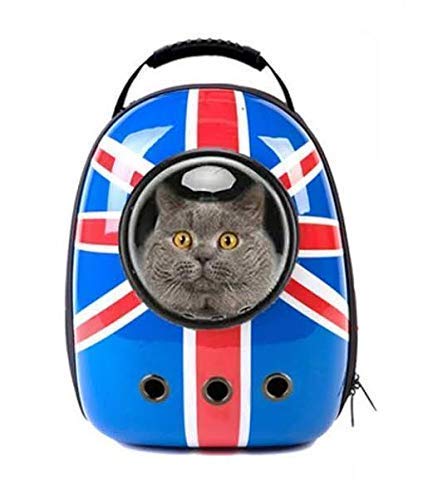 PSK Puppies Portable Multi Air Vents Waterproof LightWeight British Flag Print Travel Bag Cum Carrier Space Astronaut Capsule B