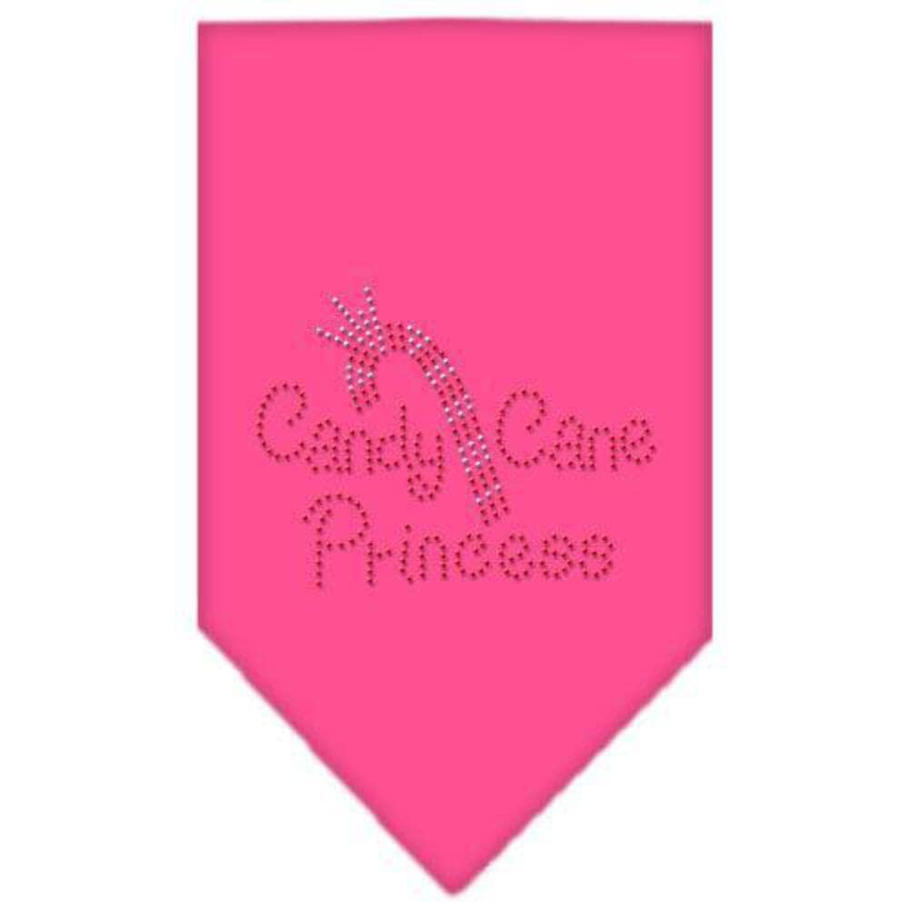 Christmas Pet and Dog Bandana Rhinestone, "Candy Cane Princess" Cocoa Small