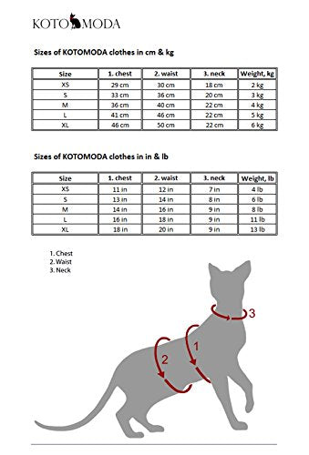Kotomoda Hairless Cat'S Cotton Stretch T-Shirt Purple Sculls For Sphynx Cats (L)