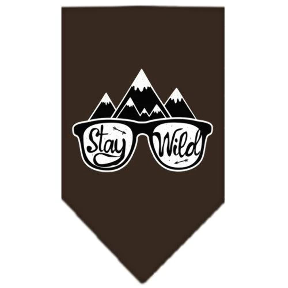 Mirage Pet Product Stay Wild Screen Print Bandana Yellow Large
