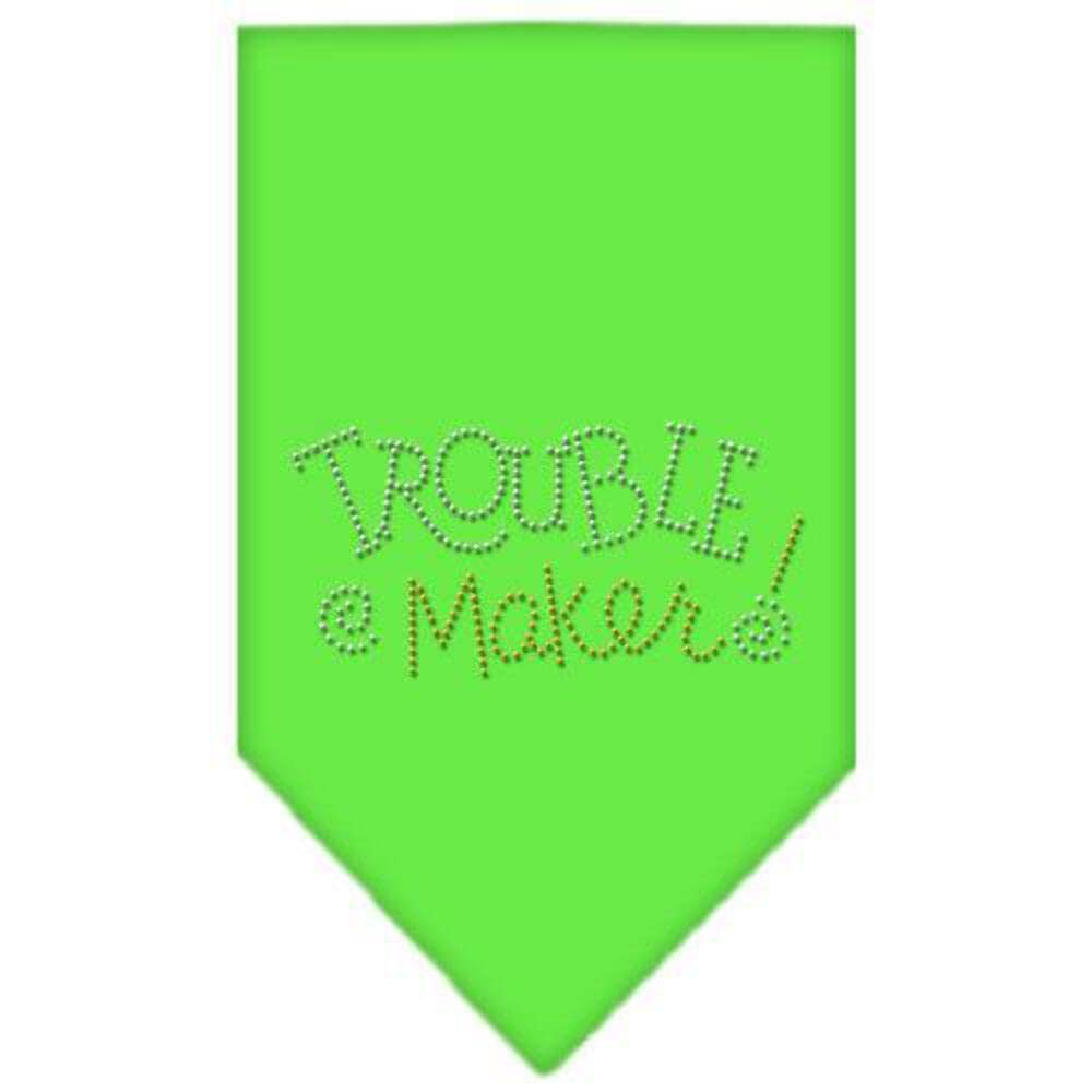Mirage Pet Products Trouble Maker Rhinestone Bandana, Small, Cocoa
