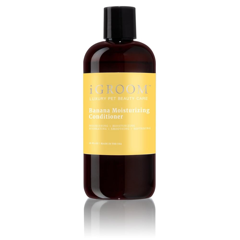 iGroom Banana Moisturizing Conditioner, Luxury Pet Beauty Care, Optimize Moisture Balance, 16oz