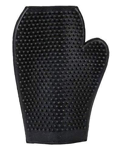 Farmer King Pet Washing Rubber Massage Hand Shaped Bath Glove For Dog, Cow, Buffalo, Bull, Horse Bath Glove Pack Of 1 Pc (Black)