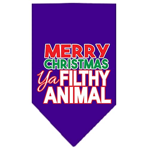 Mirage Pet Products 66-161 LGBR Ya Filthy Animal Screen Cocoa Print Bandana, Large
