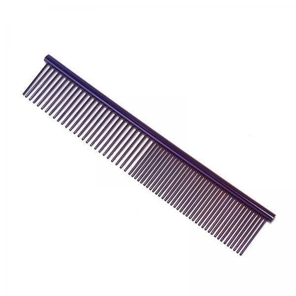 Ujeavette 3Xpet Hair Comb Cat Comb Puppy Animals Trimming Iron Teeth Deshedding Dog Comb Purple, Reusable Animal Hair Removal Br