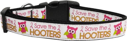Pet Dog & Cat Nylon Collar or Leash, "Save The Hooters" LG Collar