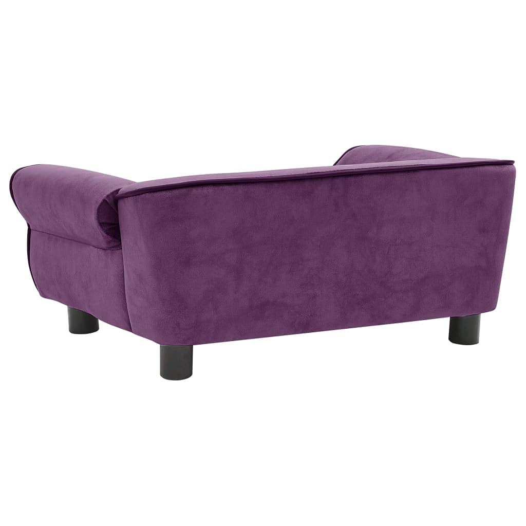 vidaXL Dog Sofa Burgundy 28.3x17.7x11.8 Plush