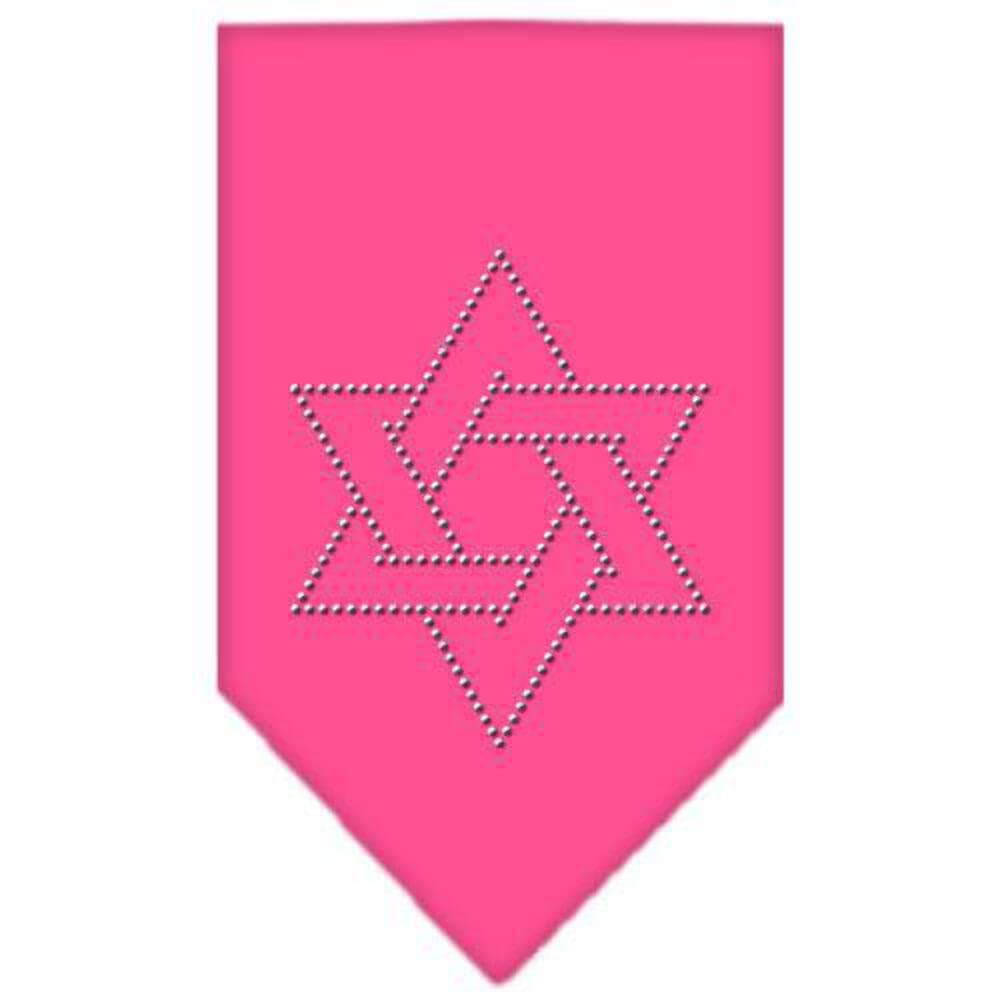 Mirage Pet Products Star of David Rhinestone Bandana, Small, White