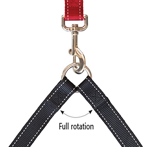 Rogz Utility Extra Large 1 Lumberjack Reflective 17 Long Split Dog Leash, Black