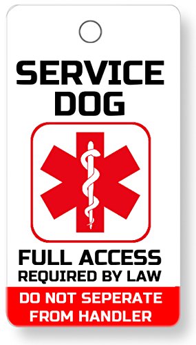 Just 4 Paws Pvc Service Dog Key Or Collar Tag For Ada Service Animals (Service Dog Sd21)
