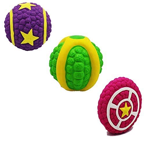 KittuPet Cat Toys Dog Toys 100% Clean Teeth & Massage Gum Toys & Squeaky Toys Soft Latex Dog Toys Floating Ball for Interactive 