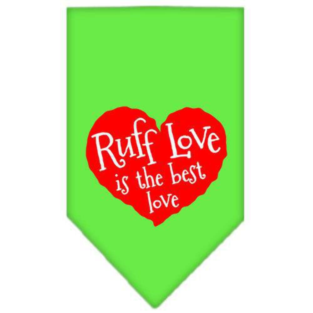 Mirage Pet Products Ruff Love Screen Print Bandana for Pets, Small, Orange