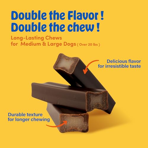 N-Bone Mega-Bone Long-Lasting Dog Chews, Cheeseburger Flavor, 6count, 16.8oz