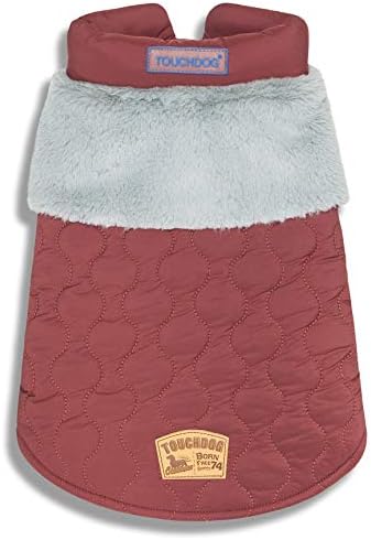 Touchdog Furrostbite Fur And Fleece Fashion Dog Jacket Small/Red