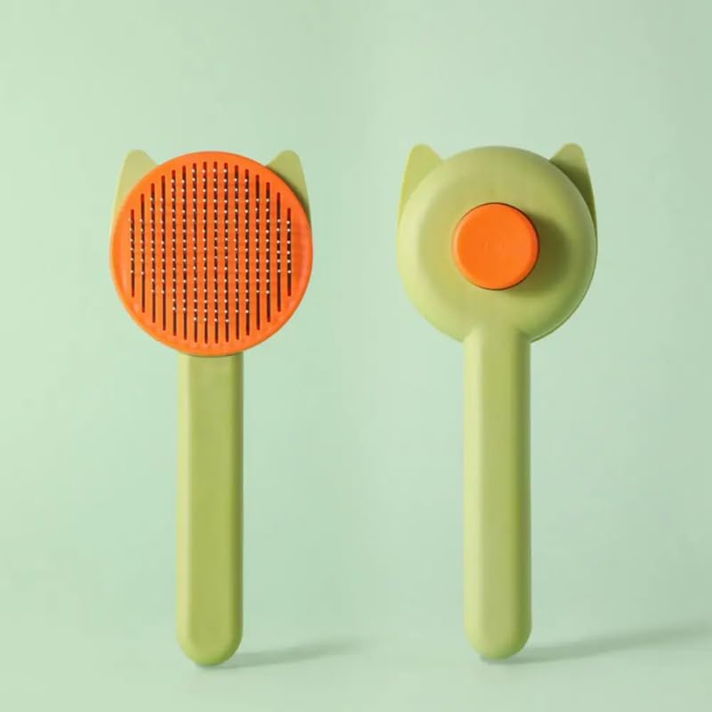 Dog Trust Self Cleaning Slicker Brush For Dogs And Cats, Pet Grooming Brush, Pet Hair Brush For Removes Undercoat Loose Hair, Ma