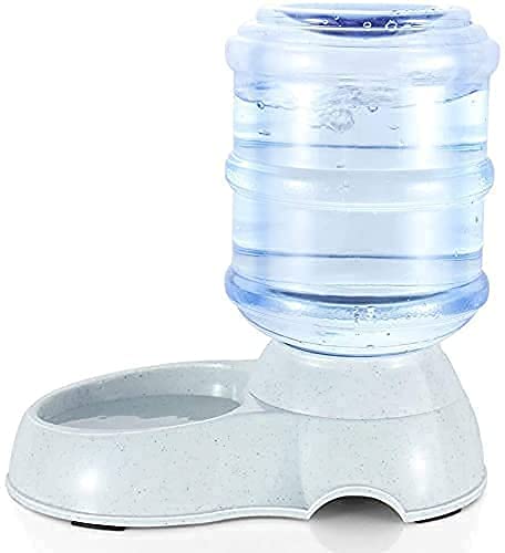 Toriox Pet Automatic Food Water Dispenser, Plastic Pet Automatic Feeder Bowl Dog Cat Drinker Feeding Dish Water Drinking Fountai