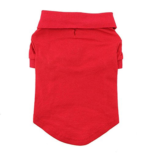 Doggie Design Solid Dog Polo Shirt (Flame Scarlet Red, Xl)