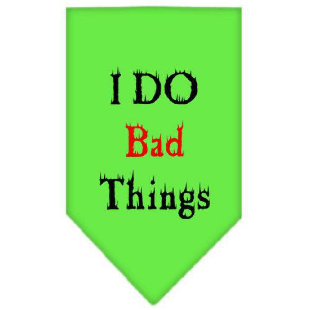 Mirage Pet Products I Do Bad Things Screen Print Bandana for Pets, Small, Cocoa